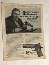 1984 Colt Government Model Pistol Print Ad  Advertisement Vintage pa4 - £5.46 GBP