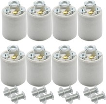E26 Socket,Ceramic Standard Medimun Screw Socket E26 E27 Bulb Lamp, 8-Pack - $35.99