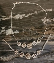 Avon ROSE Gift Set Necklace Bracelet Silver Chain NRT - $11.80