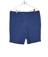 Vineyard Vines Women&#39;s Short Canvas Chino Flat Front Casual Mid-Rise Blu... - $17.45