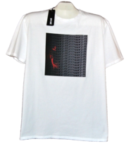 Just Cavalli White Black  Logo Design Men&#39;s Cotton Shirt T-Shirt Size 2XL - £63.79 GBP
