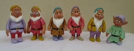 Set of 6 Snow White&#39;s Dwarfs 6&quot; Tall Each Rubber Twist Waist - £12.63 GBP