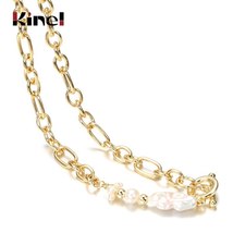Luxury 18K Gold Plated Natural Baroque Pearl Choker Necklace High Quality Elegan - £17.24 GBP