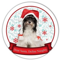 Lhasa Dear Santa Define Naughty : Gift Coaster Dog Puppy Pet Christmas Animal Cu - £3.92 GBP