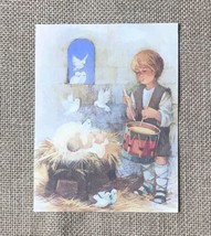Vintage Mary Beth LoPiccolo Christmas Card Little Drummer Boy Jesus In M... - $4.95