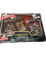 1993 Mr. Christmas Circus Animals Ornaments Moving Lights Mechanical Box... - $26.72