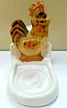 Vintage Rare Cup Holder Candle KO Signed Chicken Rooster Pottery Ceramic - £31.47 GBP