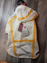 Reddy Yellow And White Waterproof  Dog Rain Jacket Size Small New With T... - £18.96 GBP