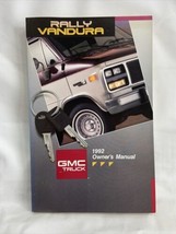 1992 GMC Truck Rally Vandura Owner&#39;s Manual X-9205 - £10.91 GBP