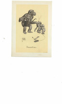 Vintage 1937 3M LAWSON WOOD MONKEY ART WASHING CAR ADVERTISING RARE 011 - $9.88