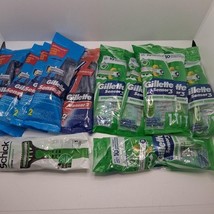 Lot of 17 Total Gillette Sensor2 Sensor 3 + schick Men&#39;s Disposable Razors - $337.69 MXN