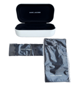 Marc Jacobs Sunglass Eye Glasses Hard Case White Dust Bag &amp; Cloth - £20.23 GBP