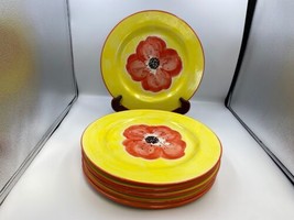 Set of 6 MAMMA RO Fiori di Tonja (Flowers of Tonga) Large Dinner Plates 12&quot; - £143.87 GBP