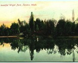 Wright Park Bridge and Pond Tacoma Washington WA 1910 DB Postcard I9 - $3.91
