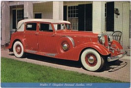 Postcard Walter P Chrysler&#39;s Personal Landau 1932 Henry Ford Museum Dear... - $4.94