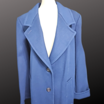 Ashley Scott Vintage Blue Wool Trench Coat image 2