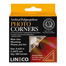 Lineco Infinity 0.625" Acid-Free Archival Photo Corners. Self Adhesive, Pressure - £14.85 GBP