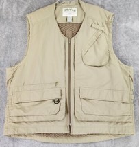 Orvis Vest Mens XXL Beige Soft Multi Pocket Utility Outdoor Fishing Waistcoat - £30.02 GBP