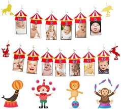 Circus 12 Month Photo Banner The Big One Circus Themed Birthday Banner F... - £28.48 GBP