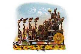 Worship - Mardi Gras Parade Float Design 20 x 30 Poster - £20.74 GBP