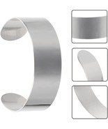 Cuff Bracelet Blank Bangle Silver Stainless Steel Metal Stamping Thick - €6,78 EUR