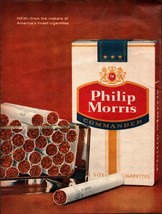 Life Magazine Ad PHILIP MORRIS COMMANDER Cigarettes 1961 Ad Nostalgia c3 - $24.11