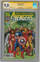 CGC SS 9.8 SIGNED George Perez Cover &amp; Art Avengers #25 Iron Man Thor Spiderman - £124.52 GBP
