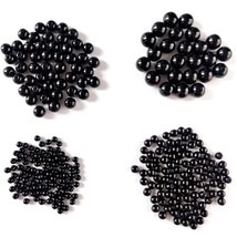 100pcs/lot m-8mm Fishing Beads Space Stopper Black Round Soft Hard Beans Floatin - £37.06 GBP