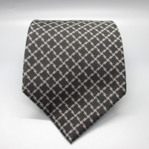 Perry Ellis Portfolio Men&#39;s Italian Silk Tie Gray Geometric - £9.10 GBP