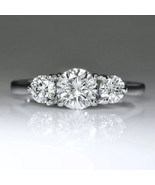Engagement Ring 2.32 Ct Lab-Created Diamond Ring 14k White Gold Plated - $2,288.23 MXN