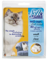 Soft Claws Nail Caps for Cats Clear Small - 40 count Soft Claws Nail Caps for Ca - £20.05 GBP