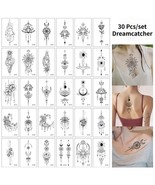 30 Pieces Woman Dream Catcher Waterproof Body Temporary Tattoos Stickers - £14.65 GBP