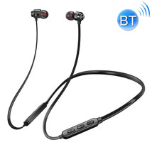 Bluetooth 5.0 earphone neck-mounted wire magnetic adsorption function black - £15.84 GBP