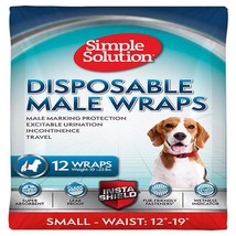 Simple Solution Disposable Male Wraps White 1ea/SM, 12 pk - £27.65 GBP