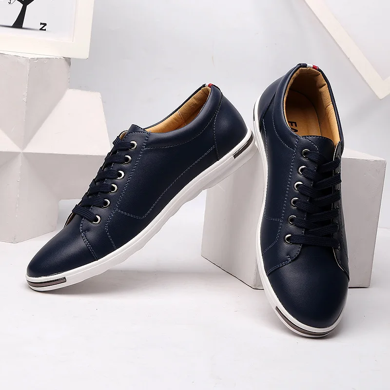 Big Size 38-48 Men Casual Shoes Fashion Leather Shoes for Men Breathable... - £57.85 GBP