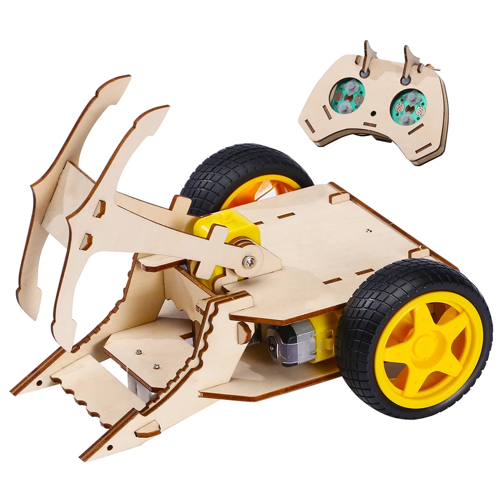 3D Puzzle RC STEM Toys Electric Motor Science Kit Wooden Battle Bots Remote - £34.34 GBP+