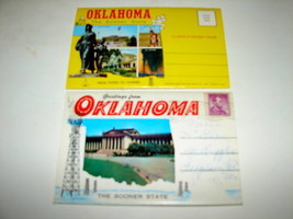 2 1950-60s Oklahoma Souvenir Postcard Folder Photo Sets - £10.40 GBP