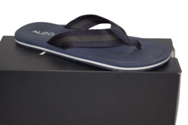 Aldo Blue Green Stripes Men&#39;s Casual Flip Flops Sandal Shoes Size US 13 M EU 46 - £33.34 GBP