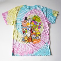 Rugrats Hey Arnold Nickelodeon Cartoons Rainbow Tie Dye T Shirt Size Large - £7.20 GBP