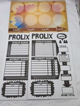 Z-man Games Prolix Board And Sheet Pads Only - $7.91