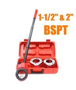 2pc BSPT Plumbing Hand Ratchet Pipe Threader 1-1/2" & 2" Die Head Alloy ... - €51,92 EUR 2pc BSPT Plumbing Hand Ratchet Pipe Threader 1-1/2" & 2" Die Head Alloy ... - €51,92 EUR