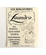 Kingsford Laundro Laundry Detergent 1894 Advertisement Victorian Soap AD... - €8,58 EUR