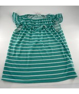 Lularoe Stasha Shirt Womens Medium Blue Teal White Striped Short Sleeve ... - $10.45