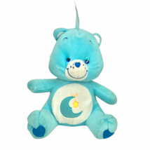 Care Bears Sleepy Moon Bear 10&quot; Stuffed Animal Star Bedtime Blue Plush 2003 Toy - £25.57 GBP