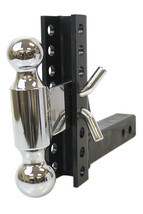 Trailer Tow 8&quot; Drop Rise Dual Adjustable Hitch Ball Mount w/ 2&quot; Solid Shank - $86.94