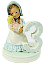 Holly Hobbie Birthday Year 3 Collection Bisque Porcelain Figurine Vintage 1982 - $20.54