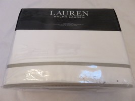 Ralph Lauren Spencer Border Sateen 4P King sheet set Grey - £86.01 GBP