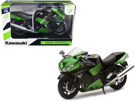 2011 Kawasaki ZX-14 Ninja Green Motorcycle Model 1/12 by New Ray - $1,242.06 MXN
