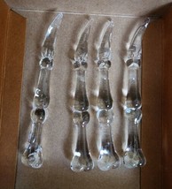 4 Pottery Barn Halloween Skeleton Bone Finger Glass Martini Olive Skewers Picks - £23.74 GBP