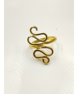 Handmade Brass Snake Ring – Adjustable Boho Serpent Design Vintage Style... - $40.00